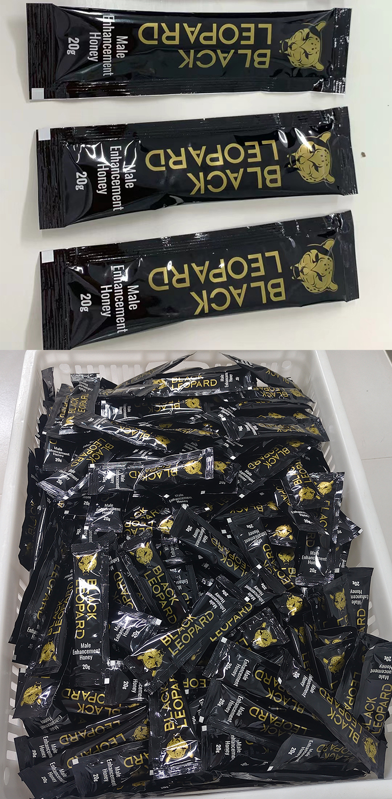 Black Leopard 20g Male Performance Honey Sachets