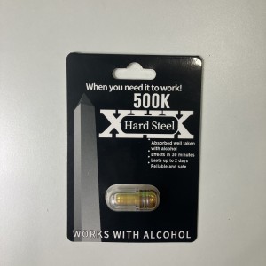 Hardsteel 500K Male Sex Pill Cards Blister Packaging Gives You Every Option On Customization