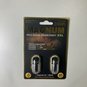 Magnum 2000k Sex Pill With Cards Blister Packaging Offers ODM/OEM Service